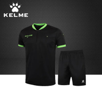 KELME Custom เสื้อฟุตบอลฟุตบอลผู้ตัดสินสั้นผู้ชาย Professional Uniform Camisetas De Futbol ปรับแต่งชุดเสื้อ K15Z225