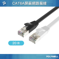POLYWELL CAT6A 高速網路扁線 20M
