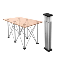 Centipede 3x5 15-Strut Work Stand and Portable Table | Sawhorse Support with Folding, Collapsible Aluminum Legs