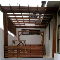 pergola gazebo modern kisi kisi kayu