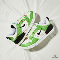 【NIKE 耐吉】Dunk Low Disrupt 2 女鞋 白色 綠色 蛇紋 漆皮 金扣 低筒 滑板鞋 休閒鞋 DV1491-101
