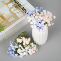 10PCS Artificial Trident Gypsophila Flower Bouquets For Home Decor Christmas Party Decor DIY Wedding Bouquet Floral Handmade