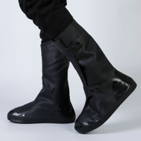 黑色高筒防雨鞋套男女戶外防水雨天加厚防滑耐磨底成人雪地靴套