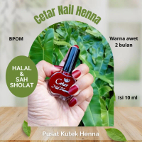 CETAR NAIL HENNA halal sah sholat awet sampai kuku panjang 10 ml Tahan Lama