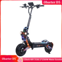 EU/USA Stock OBARTER D5 12inch 48V 35Ah Dual Motor 2*2500W Top Speed 70km/h Powerful Adult 12inch Electric Scooter