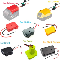 New Mount Dock Power Connector For Makita/Dewalt/Bosch/Milwaukee/Black&amp;Decker 18V Battery With 14Awg Wires Connectors Adapter