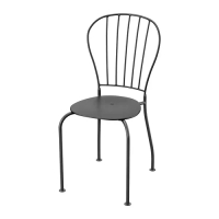 LÄCKÖ 戶外餐椅, 灰色, 43x52x87 公分