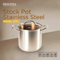 Remoda Stock Pot Panci Tinggi 6 QT Stainless Steel SUS304