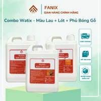 Combo sơn nội thất màu gỗ, sơn gỗ gốc nước - Watix - Lên vân gỗ,sơn gỗ màu cánh gián, cherry, honey,