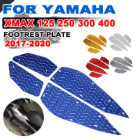 Motorcycle Footrest Foot Pads Pedal Plate Pedals Footpads For Yamaha XMAX300 X MAX XMAX 300 400 250 125 2017-2020 Accessories