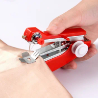 1PC Mini Sewing Machines Needlework Cordless Hand-Held Clothes Useful Portable Sewing Machines DIY Apparel Sewing Fabric Tool