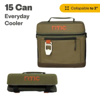 RTIC 15 Can Everyday Cooler, Insulated Soft Cooler with Collapsible Design, Olive