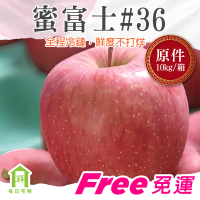 【每日宅鮮】日本青森蜜富士蘋果#36規(10kg±10% x1箱 原裝直送免運)