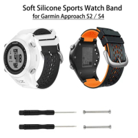 For Garmin Approach S2/S4 Sports Watch Strap Two Tone Silicone Replacement Strap for Approach S2/S4 GPS Golf Watch