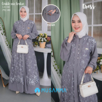 【NEW】 GAMIS CRINCLE PREMIUM MIX BRUKAT TILE MALIKA/ GAMIS ELEGAN
