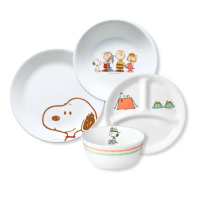 【CorelleBrands 康寧餐具】SNOOPY史努比系列碗盤(任選四件組)