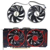 New graphics card replacement GPU fan 4PIN FDC10U12S9-C DC 12V 0.45A for XFX RX560 4GRadeon RX460 dual dissipation graphics card