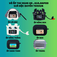 Vỏ Ốp 4D Cho Tai Nghe A9,C10, A10 Pro, Ultimate, Plus, Napod Chất Liệu Silicon Dẻo Bảo Vệ Hộp Sạc Ta