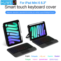 HUWEI Keyboard TouchPad Wireless Backlight For iPad Mini 6 2021 8.3 inch Magic Keyboard Case for Mini 6 6th Gen Generation cover