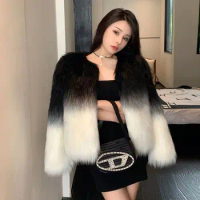 Winter fur coat fur coat for women