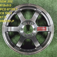 SSW 202 18x9 Pcd 6x139,7 ET0 Velg Mobil Pajero Fortuner Triton Hilux 18 inch R18 Model TE37