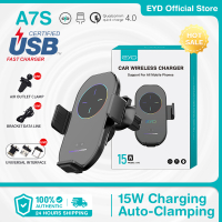 EYD Car Wireless Charger Auto-Clamping Phone Holder A7S