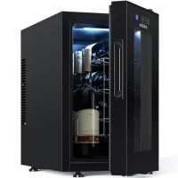 NEEDONE Wine Cooler Fridge, 8 Bottle Wine Chiller with Wine Rack/Lighting Fast Cooling Thermoelectric Queit Wine Cabinet Cellar