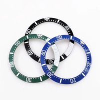 Black/Blue/Green Optional 38mm Diameter Sloped Ceramic Watch Bezel Insert Replacement Spare Parts For SKX007/009/011 Series