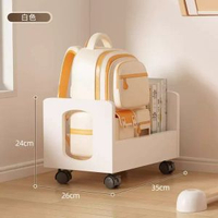 書包置物架可移動小推車書本收納架家用多層學生放書包滑輪櫃