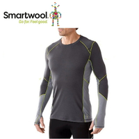 【美國 SmartWool 男Phd機能輕量長袖衫《石墨灰》】SW0SO932/長袖衛生衣/登山健行/保暖圓領