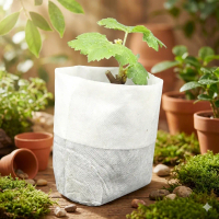 Seedling Bag Biodegradable Non Woven 8x10cm - Polybag Kain Pot Semai Media Tanaman Alami Tahan Cuaca