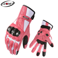 SUOMY Women Motorcycle Gloves Breathable Carbon Protective Gear Men Motocross Racing Guantes Long Motorbike Road Riding Gloves