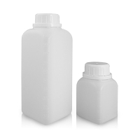 《台製》廣口瓶 方型原封 刻度 PE Bottle, Wide-Mouth, PE