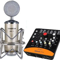 Takstar SM-17 microphone and iCON upod pro sound card for professional studio recording,broadcasting,on-stage performance