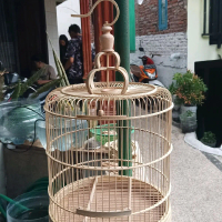 Sangkar Full Bambu DM30 - Kandang Burung dengan Bahan Bambu Penuh