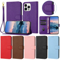 Leather Flip Case for Samsung Galaxy J3 J5 J7 2016 A3 A5 2017 A6 A7 A8 J4 J6 Plus 2018 Cases Litchi Wallet Phone Cover Lanyard