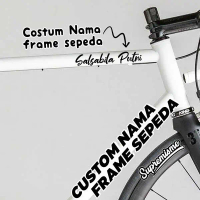 Stiker Custom Nama Frame Sepeda / Sticker Signature Tanda Tangan / Stiker Kostum Nama  Frame Sepeda 