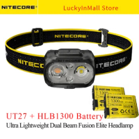 Nitecore UT27 Headlamp Dual Beam Fusion Elite 520 Lumens CREE XP-G3 S3 LED Headlight Running Rechargeable Battery