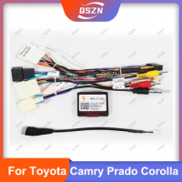 Car Radio Canbus Box Decoder For Toyota Camry PRADO COROLLA/Altis/Auris RAV4 IZOA/CHR Wiring Harness Power Cable