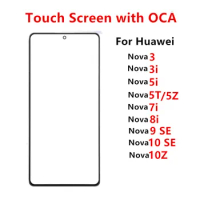 Touch Screen For Huawei Nova 10 9 SE 8i 10Z 5i 5Z 5T 3 3i Front Panel LCD Display Outer Glass Cover Repair Replace Parts + OCA