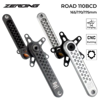 ZEROING ROAD CRANKSET GXP Bicycle Hollow Bike Crank Chainring 110BCD Spiders CNC Suitable for Shimano Sram Parts 11/12 Speed