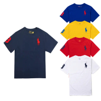 【RALPH LAUREN】RL POLO 經典圓領大馬素面短袖T恤 上衣-青年款-多色組合(平輸品/素T/短T/可男女穿搭)