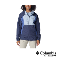 Columbia哥倫比亞 女款-鈦 Loop Trail超防曬UPF50防潑風衣外套-深藍 UWR74820NY/IS