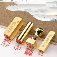 Custom Wax Chinese Name Private Signature Brass Seal Traditional Chinese Calligraphy Painting Writting Seal Name Stamp Chapter