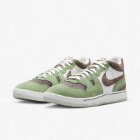 【NIKE 耐吉】休閒鞋 Attack 男鞋 油綠 鐵石棕 復古 麂皮 格紋鞋舌(FN0648-300)
