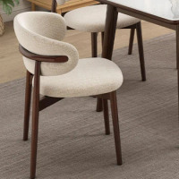 Nordic White Dining Chairs Wooden Restaurant Kitchen Armchair Dining Chairs Modern Desk Taburete Madera Patio Furnitures