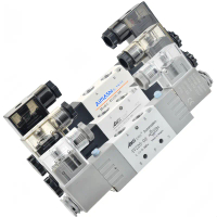 โซลินอยด์วาล์ว, 4V220-08, 4V320-10, ตำแหน่งสองทางห้า, 4V420-15, วาล์วแก๊ส, DC24V, ขดลวดคู่, AC220V