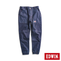EDWIN x FILA聯名 經典主義運動休閒束口丹寧褲-男款-原藍色