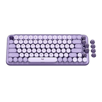 【Logitech 羅技】POP Keys 無線機械鍵盤 茶軸 / 星暮紫