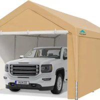 ADVANCE OUTDOOR 10x20 ft Heavy Duty Carport Car Canopy Garage Shelter Boat Party Tent Shed with Removable Sidewalls and Zipper D